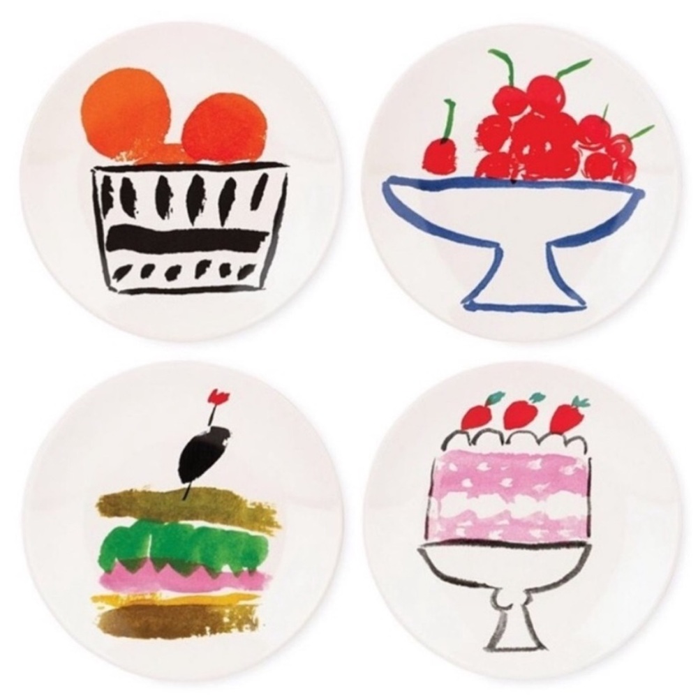 Kate Spade x Lenox all in good taste appetizer plates set of 4
